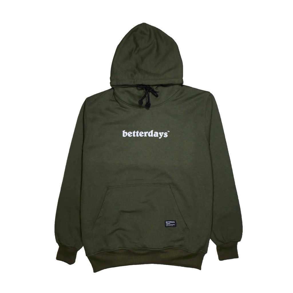 Hoodie Pull Over Betterdays Draft Green / Sweater Hoodie Distro Unisex / Jaket Hoodie Pria / Hoodie unisex