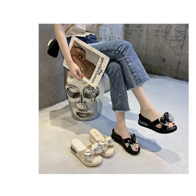 Wedges slop ribbon import #JH5