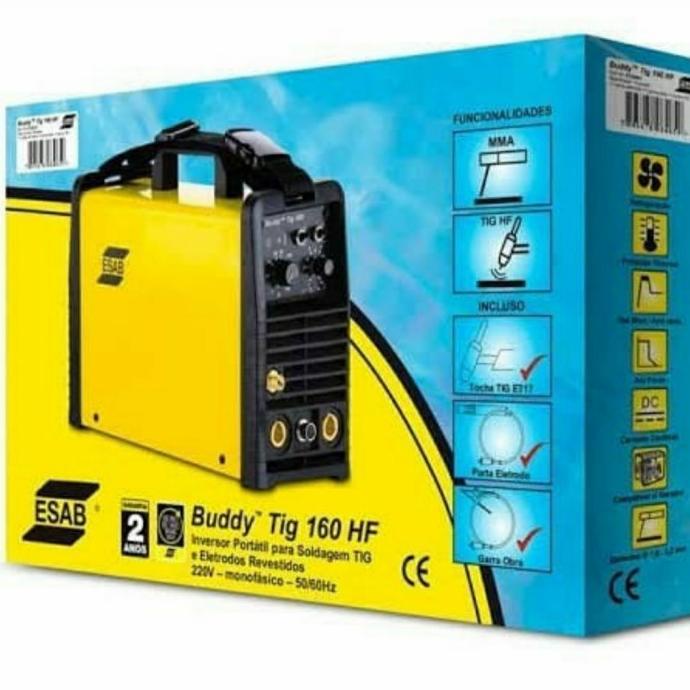mesin las ESAB Buddy 160-HF Argon TIG MMA 3.2mm