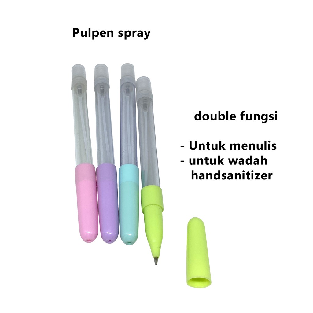 

Pulpen 2in1 bolpen + wadah spray handsanitizer
