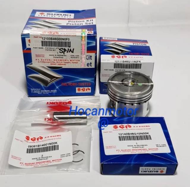PISTON SET PISTON KIT SEHER DAN RING SPIN SKYWAVE SKYDRIVE HAYATE STANDAR 12100B46G00N0F0 ORI SGP-3