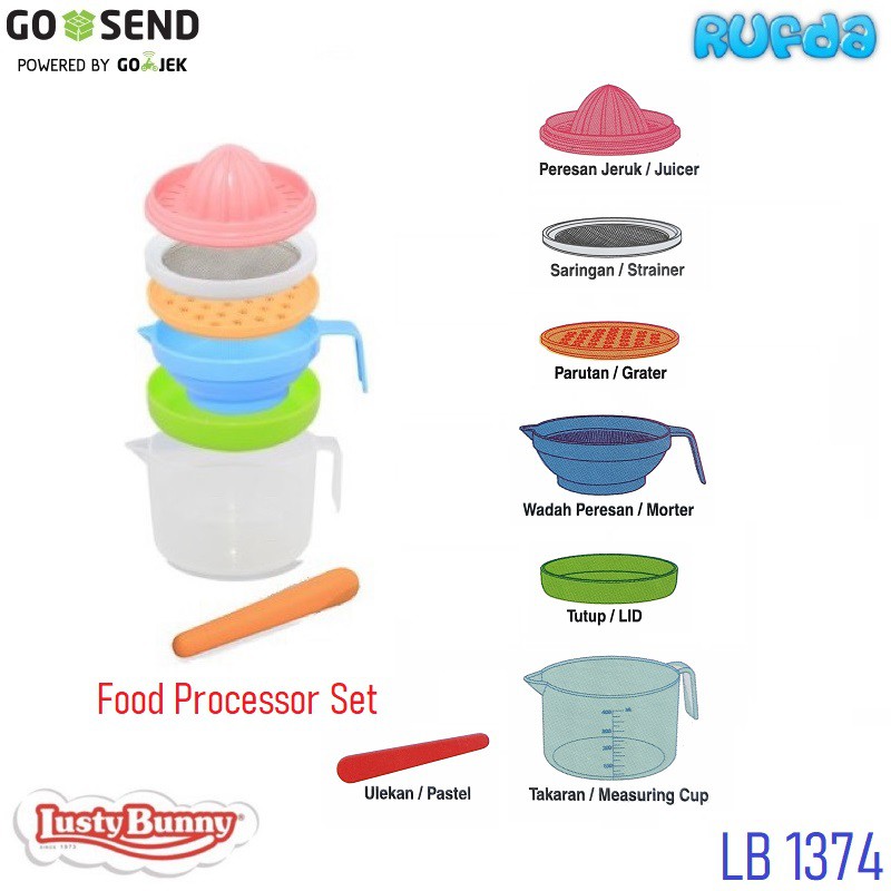 Lusty Bunny Food Processor Set LB1374 Pembuat Maker MPASI