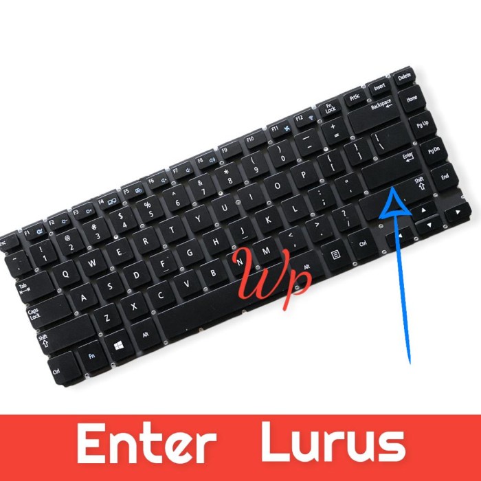 Keyboard Samsung NP530 NP530U4C NP535U4C Black (Enter Lurus)