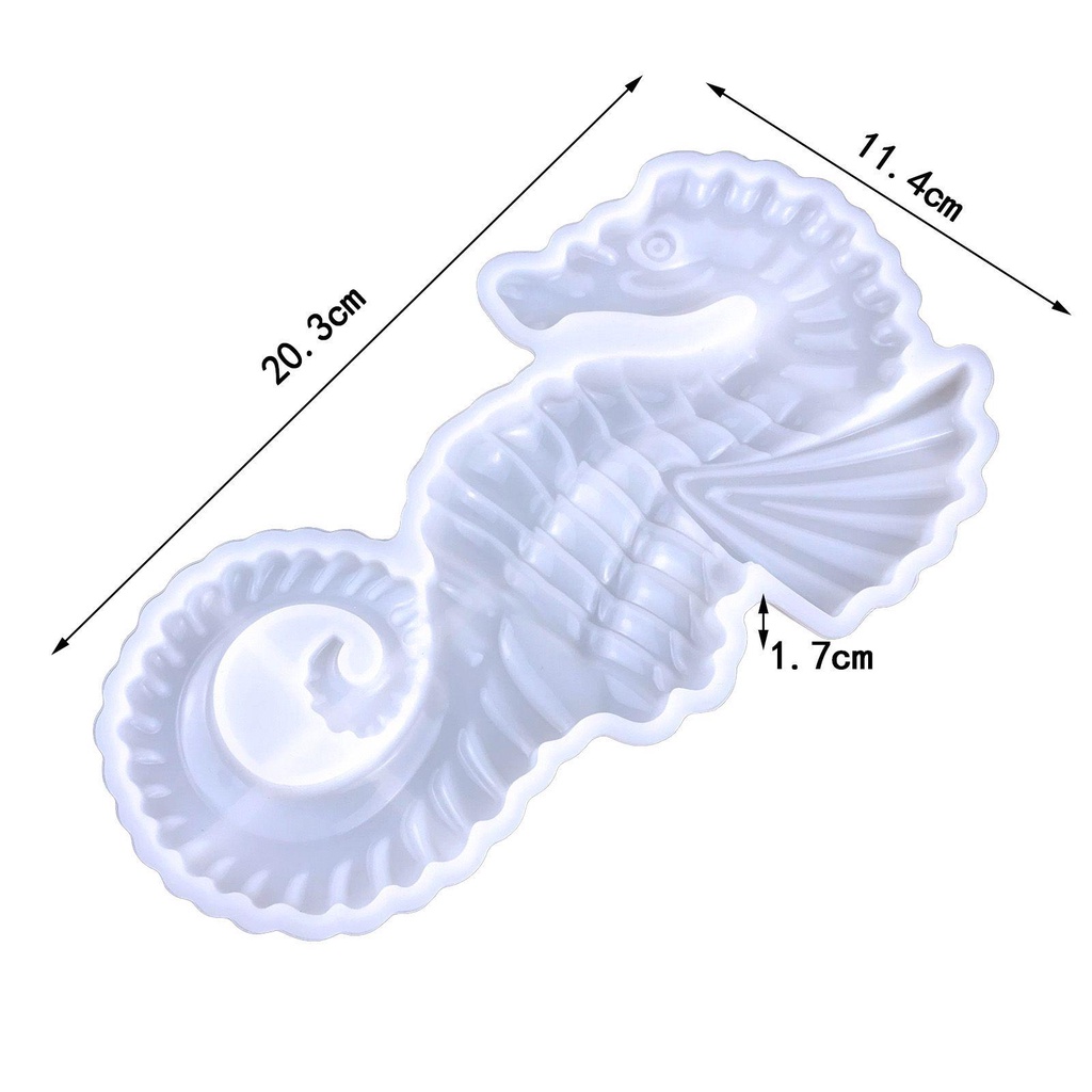 Solighter Hippocampus Cetakan Silikon DIY Kuda Laut Liontin Kristal Epoxy Casting Mold