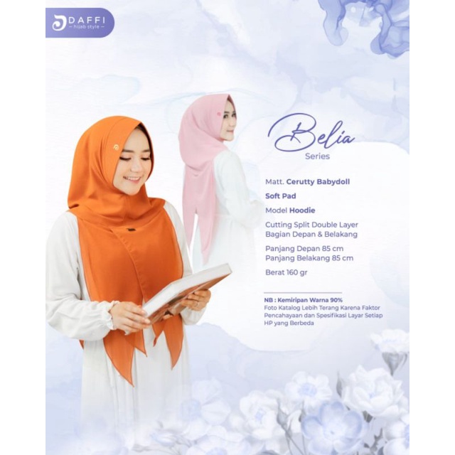 Hijab Daffi Belia Series hijab instan jilbab instan kekinian berkualitas ORI Daffi