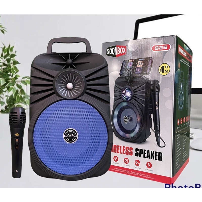 speaker bluetooth soonbox bigbas free mic karaoke speaker portabel termurah