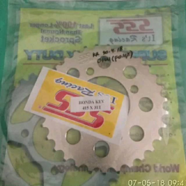GEAR BELAKANG SSS 415X31 32 33 SUPRA FIT LAMA GRAND  SUPRA X