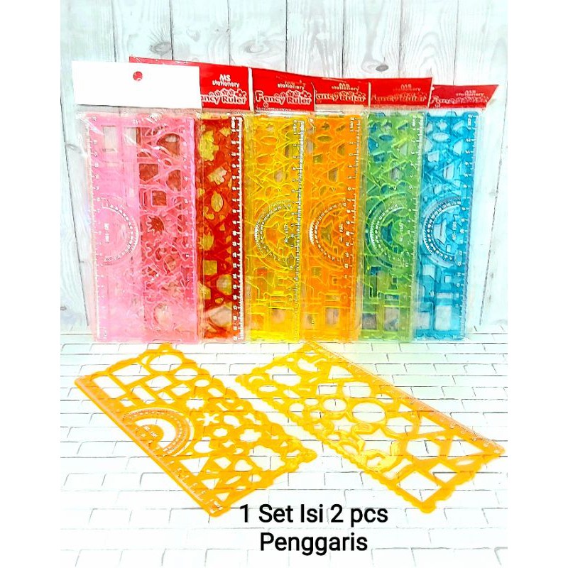 

Penggaris Bentuk / Penggaris SIRU isi 2 pcs Panjang 20 cm