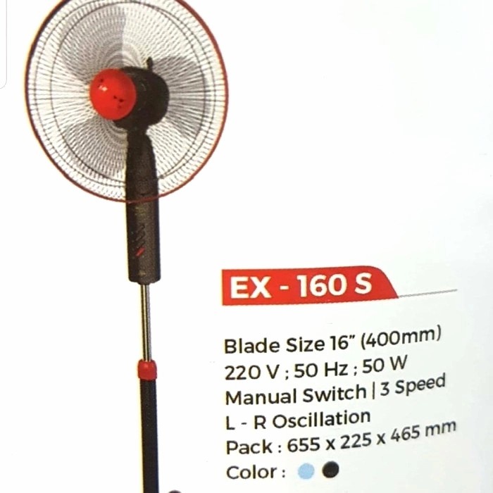 MASPION Kipas Angin Stand Fan 16&quot; EX 160 S - Garansi Resmi 1 Tahun