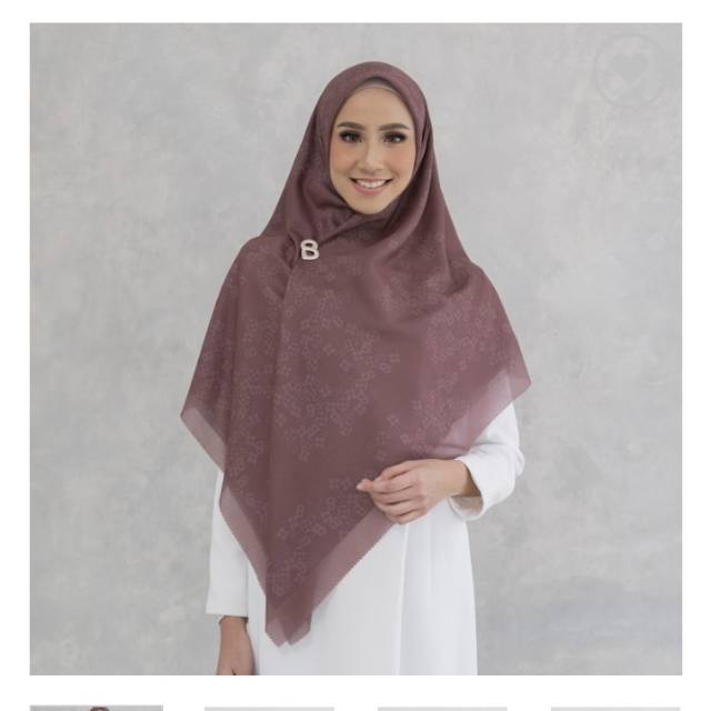 Buttonscarves monogram scramble series in mauve