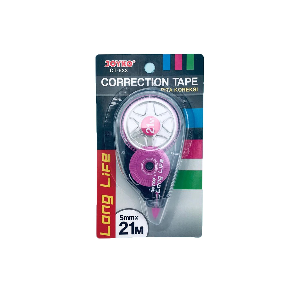 Tip-Ex Kertas * 21m * Joyko * CT-533 (Pink)