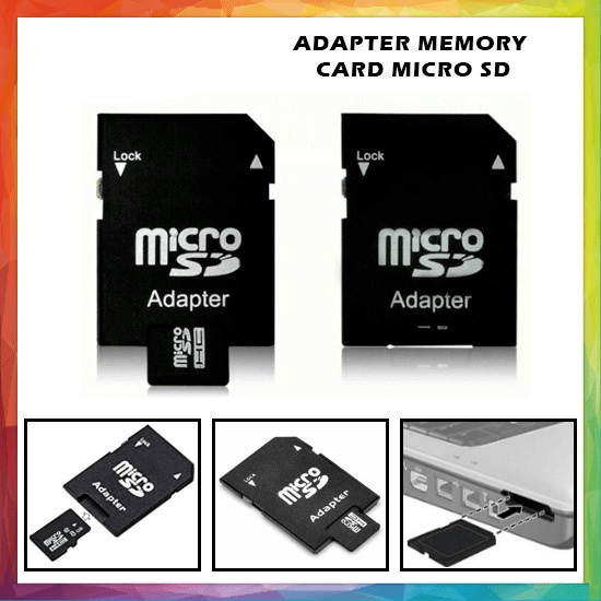 Adapter Memory Card Micro SD / Card Reader Laptop Adaptor Converter Rumah Memori MMC Microsd Mikro