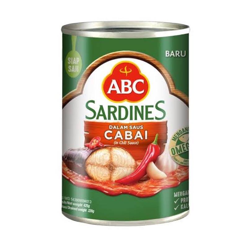 

ABC SARDINES DALAM SAUS CABAI | SARDEN ABC 425 G EXP. 23 DESEMBER 2023