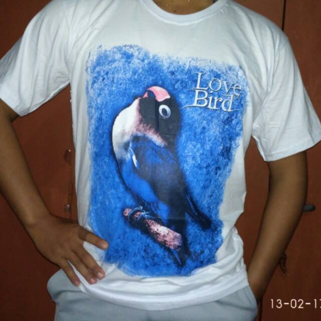 KAOS BURUNG LOVEBIRD BIRU