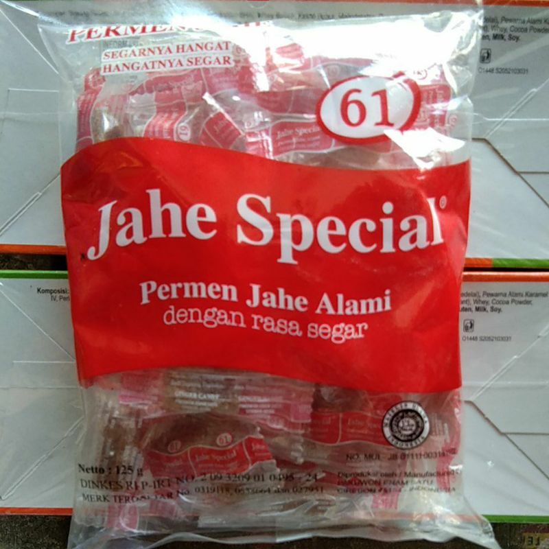 

Permen JAHE SPECIAL 61 (isi 50 pcs)