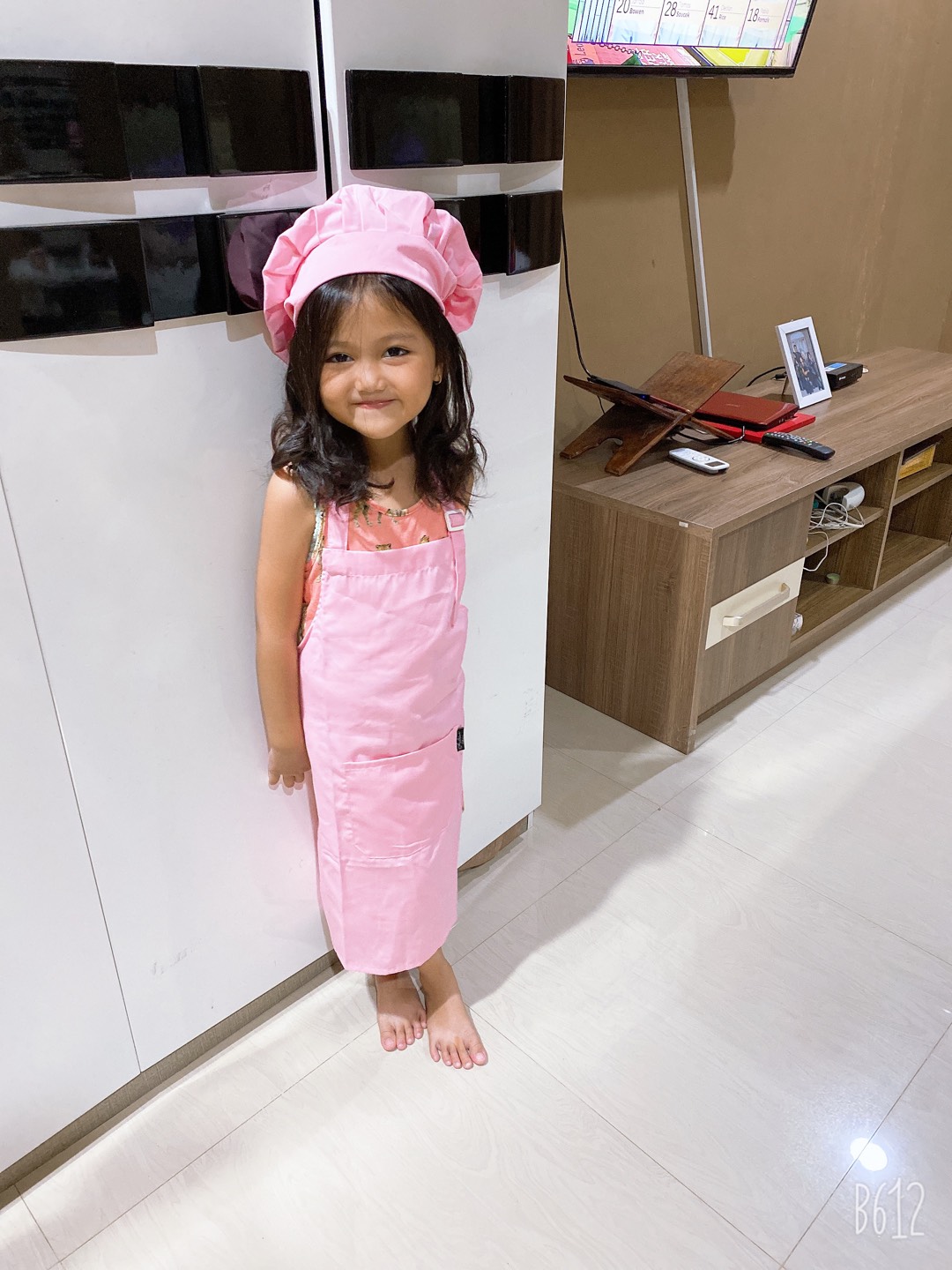 Celemek Apron Anak Sett, Celemek Anak Lukis,topi Koki Anak.