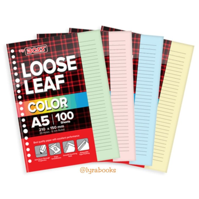 

Jual Kertas Binder Warna - Loose Leaf Colour A5 BigBoss (Isi 50 lbr) - Kuning Limited