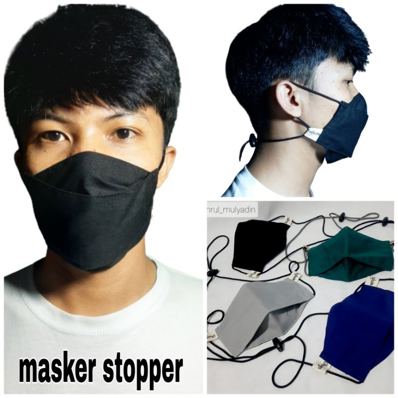 masker kain|model  4D tali stopper |masker 4 lapis 4 ply | masker fashion