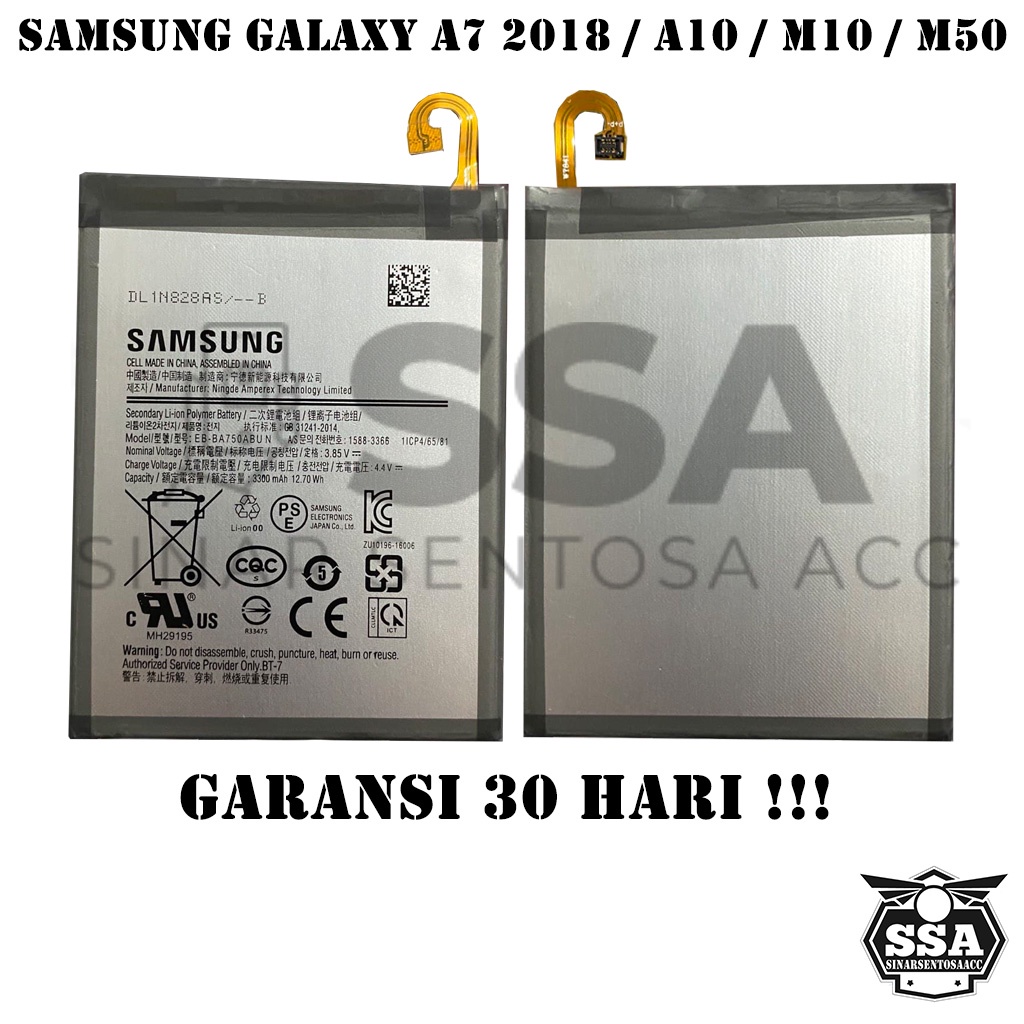 Baterai Original OEM Samsung Galaxy A7 2018 A10 M10 M50 A750 A105 M505 EB-BA750ABU BA750ABU EBBA750ABU HP Ori Battery Batrai Batre Batu Batere GARANSI AWET MURAH