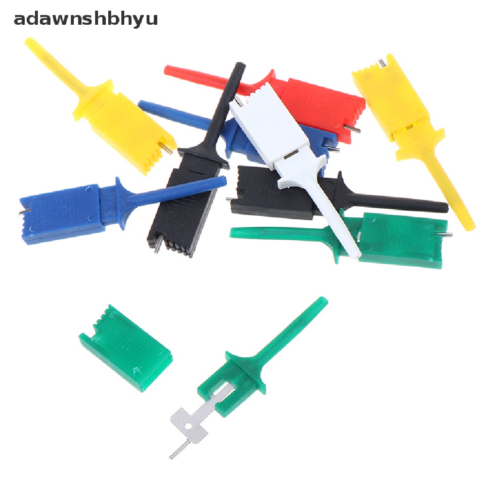 Adawnshbhyu 10pcs Test Hooks Klip Untuk Alat Ukur Test Clip Flat Hook