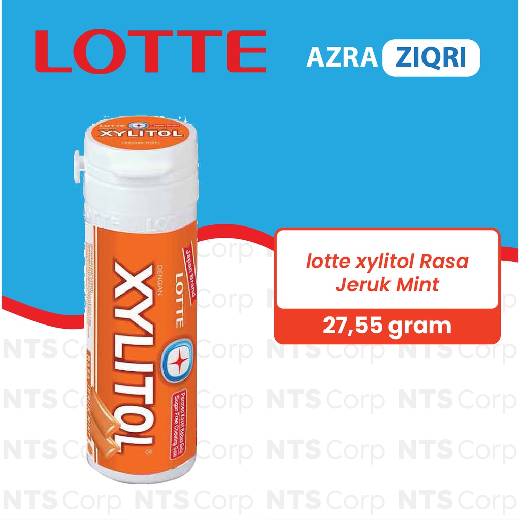 Lotte Xylitol Permen Karet | Xylitol Permen Karet Bebas Gula 27,5 gr | Xylitol Botol Kecil