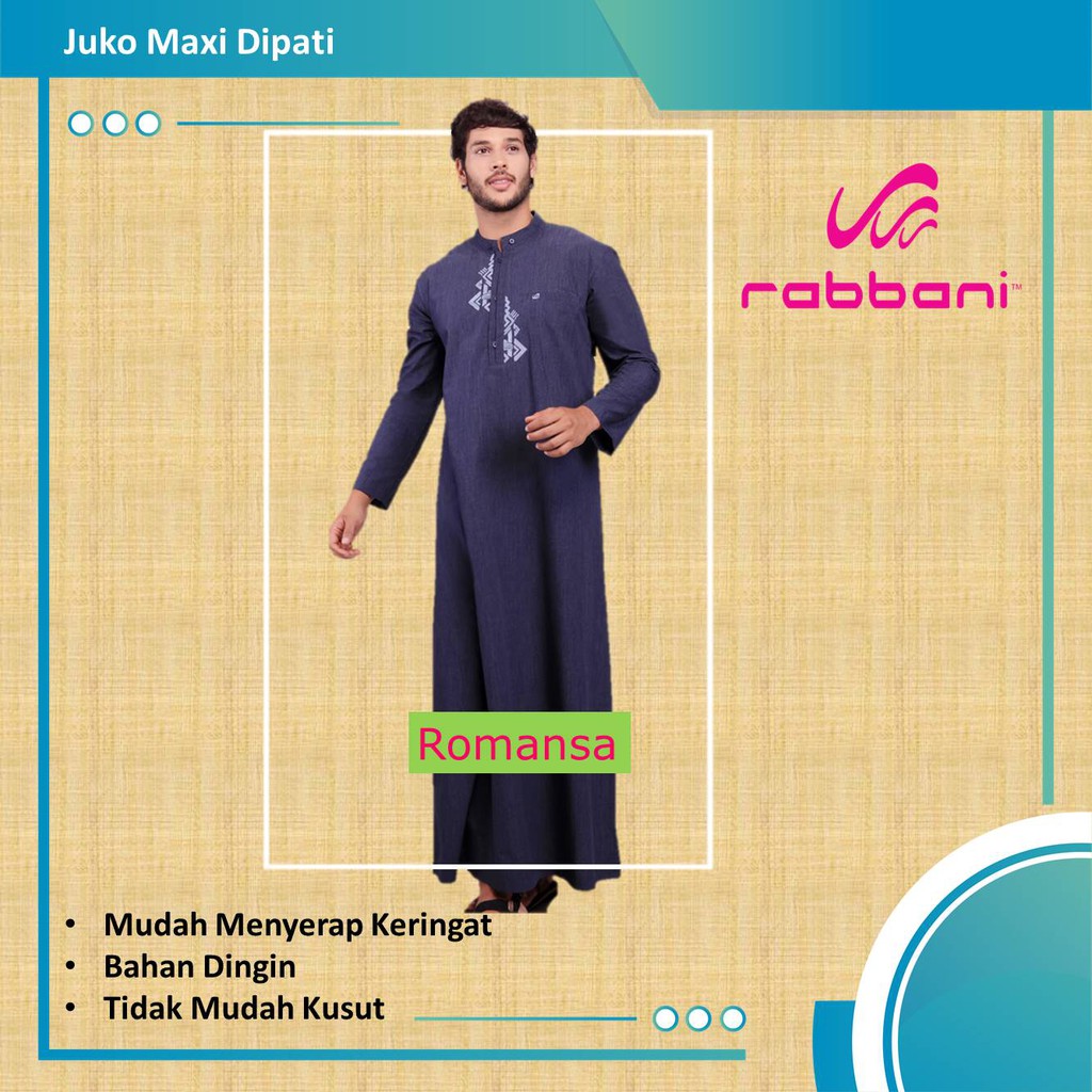 Busana Muslim Gamis Terbaru Pria RABBANI Juko Maxi Dipati