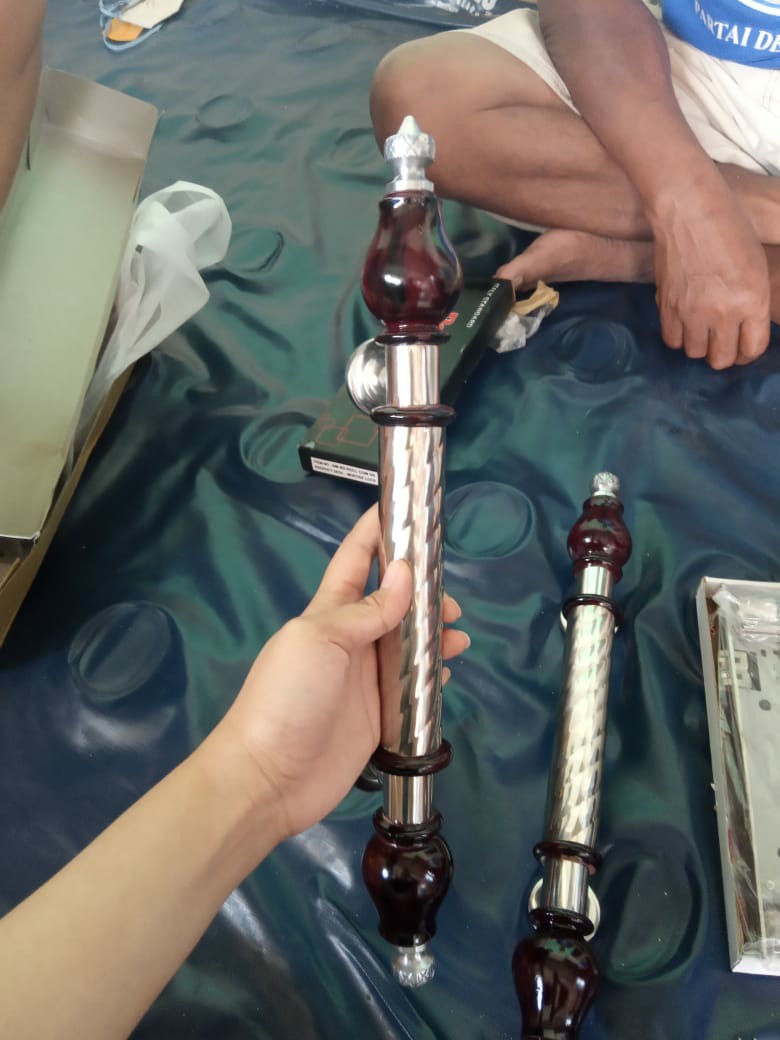 Handle Pintu Stainless 42cm 1set+kunci