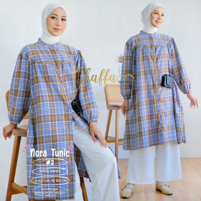 NORA TUNIC #2 BY GHAFFA THE LABEL (TUNIK MUSLIMAH) Tunik wanita modern rekomended