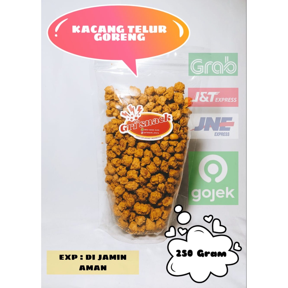 

( GRISNACK ) , SNACK / CEMILAN / MAKANAN RINGAN / KACANG TELUR 250 GRAM