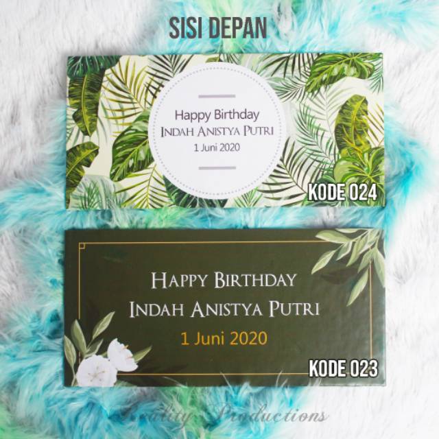 Kartu Ucapan Ulang Tahun Hardcover Tropical Vibes Kode 023 dan 024