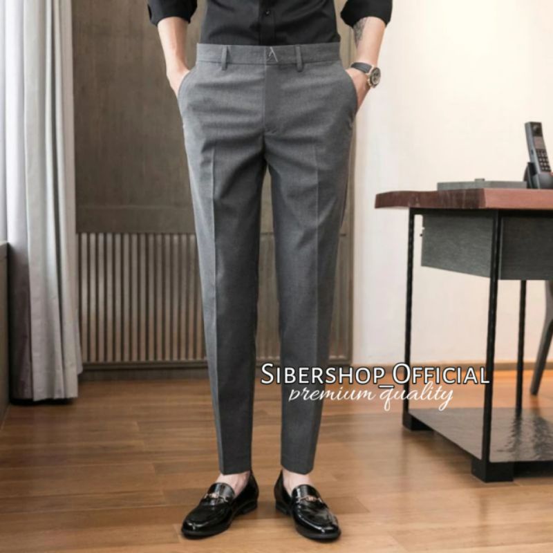 FLASH SALE Celana Bahan Kerja Kantor Formal Pria Slimfit Premium size 27-38