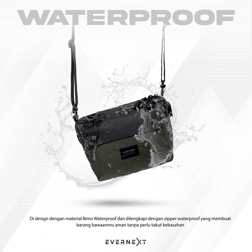 Tas Selempang Pria Waterproof Waist Bag Hezel Pria Anti Air Anti Sobek Orion Murah