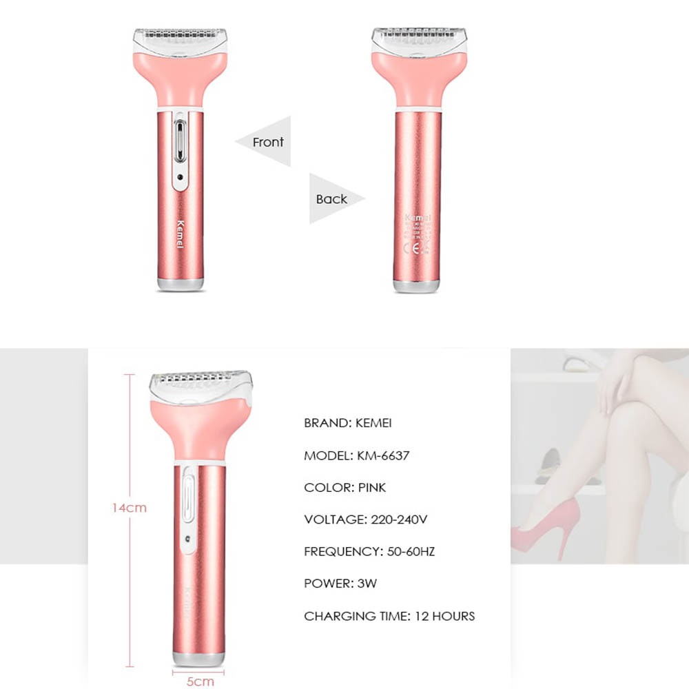 Kemei Alat Cukur Elektrik 4 in 1 Nose Ear Eyebrow Body Trimmer