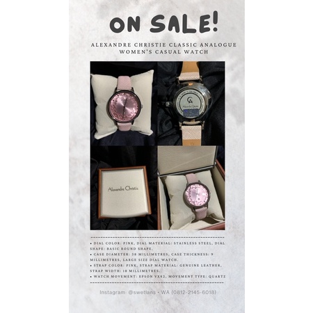 Alexandre Christie Women’s Watch - Dijual Karena Ternyata Ini Jam Pilihan Cewek Gatel yang Pernah Me