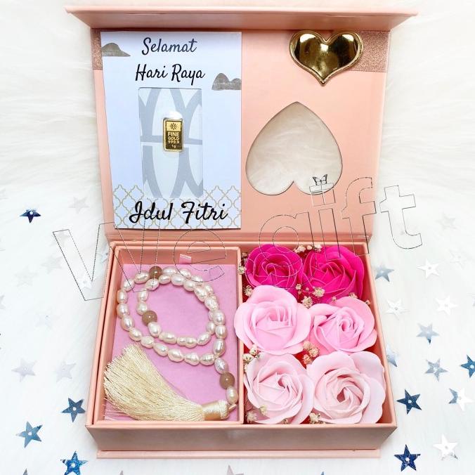 

Hampers Lebaran Idul Fitri Emas Antam 1gr & Mutiara Asli | Kado Ultah