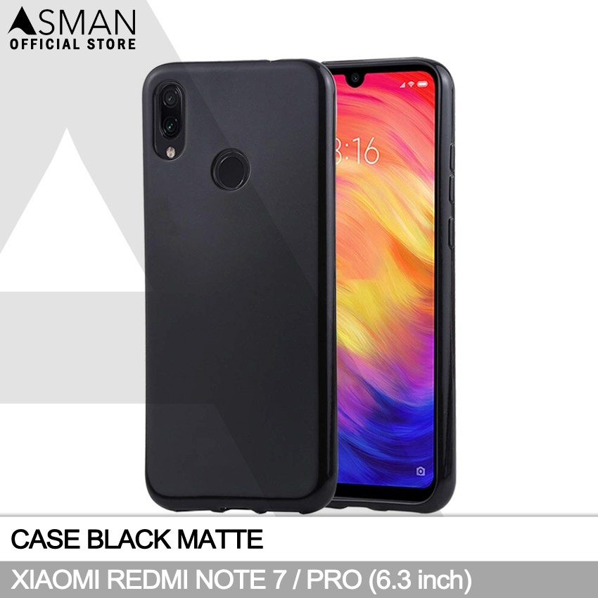 Ultraslim Xiaomi Redmi Note 7 / Pro (6.3&quot;) | Soft Case Black Matte - Hitam