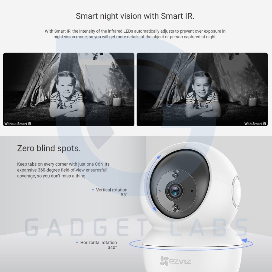 Cctv EZVIZ C6N 1080P Smart IPCAM Home Dome Camera