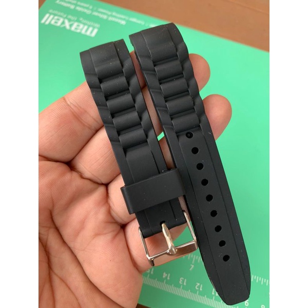 Strap tali jam tangan karet Model Curve 20MM