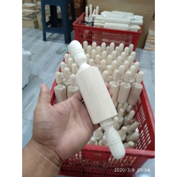 Rolling Pin Mini  / Penggilas Penggiling Adonan / Rolling Pin Mini Kayu Waru