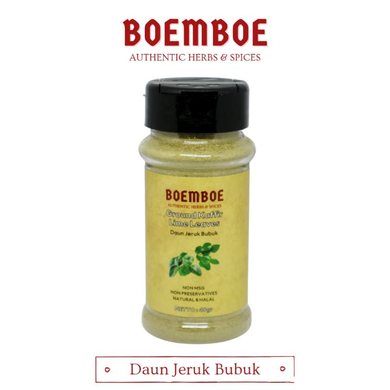 

Daun Jeruk Bubuk / Ground Kaffir Lime Leaves BOEMBOE (100% Natural)