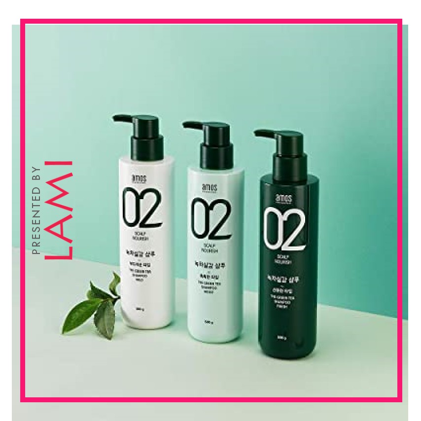 [withlami] AMOS PROFESSIONAL FRESH MOIST - Green Tea Shampoo & Tonic