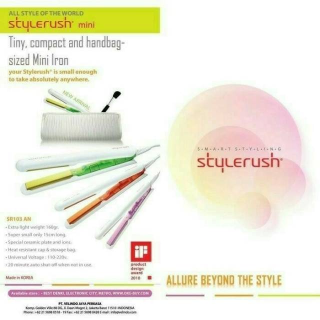 stylerush Mini flat iron SR103AN
