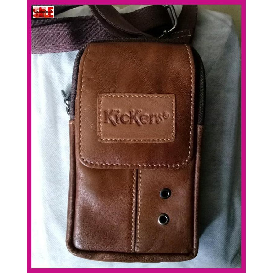 Scarfpria- Kulit Asli Dompet Hp Pinggang Kickers Bisa Tas Pinggang Bonus Tali Se -Aslii.