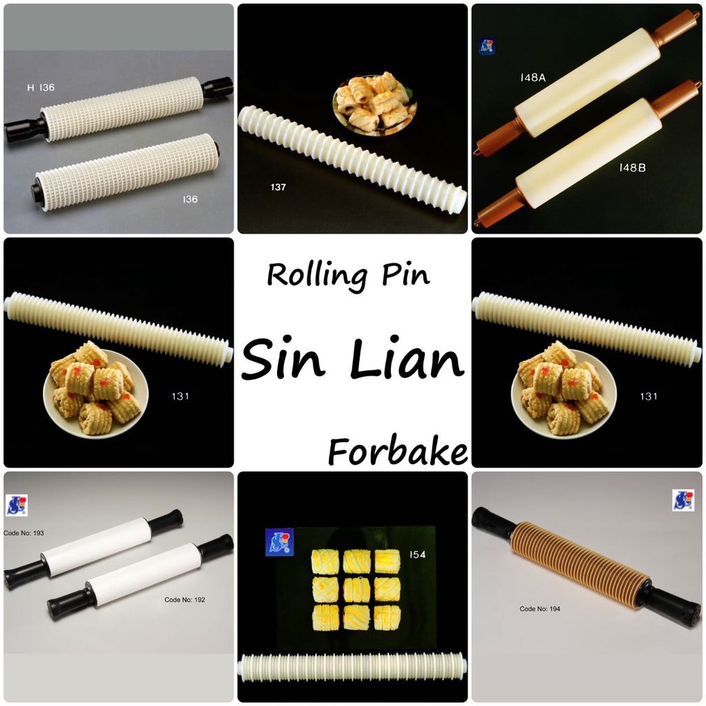 Sin Lian Rolling Pin Nastar Gullung SinLian Gelek Plastik Cetakan Roll 131 136 137 148 154 192 193 194