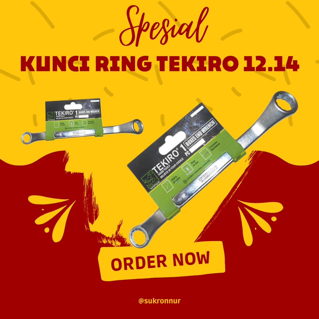 KUNCI RING KUNCI PAS TEKIRO 12×14 KUNCI KENDARAAN