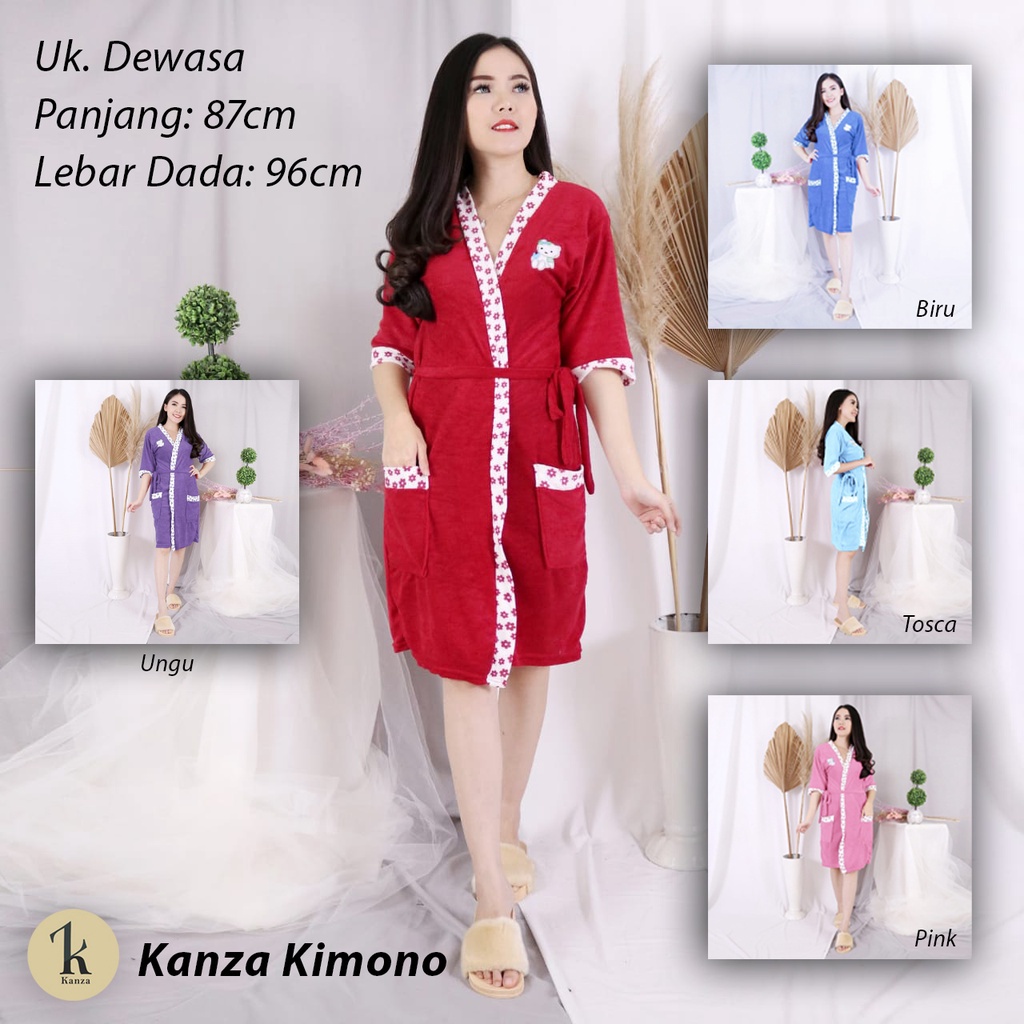Baju Kimono Hamduk Motif Kembang Jepang Kimono Handuk Dewasa Import Kimono Handuk Dewasa L 5 Warna K