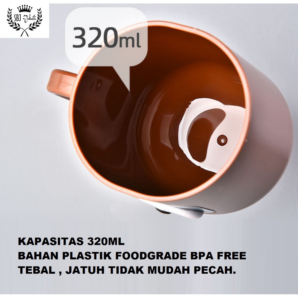 Mug Gelas Cangkir Plastik anak Lucu PP Food Grade BPA FREE 320ml