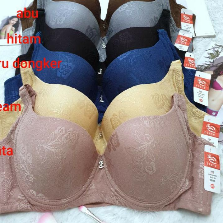 ➘ BRA | BH ELENA 28740 ORIGINAL | Bra Sayap Lebar Busa Tipis Cup B pakai Kawat Kait 3 ㄸ