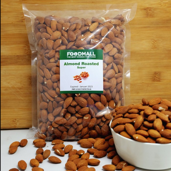 

54ekh Almond Roasted 1 Kg / Almond Panggang Premium Utuh 60J
