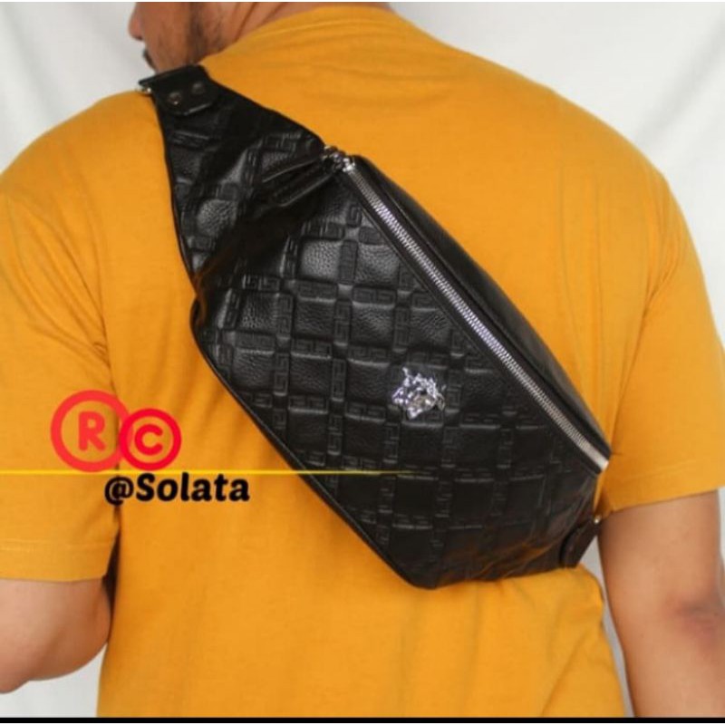 Tas Selempang Kulit Asli - Waistbag Kulit Asli Pria dan Wanita - Tas Pria